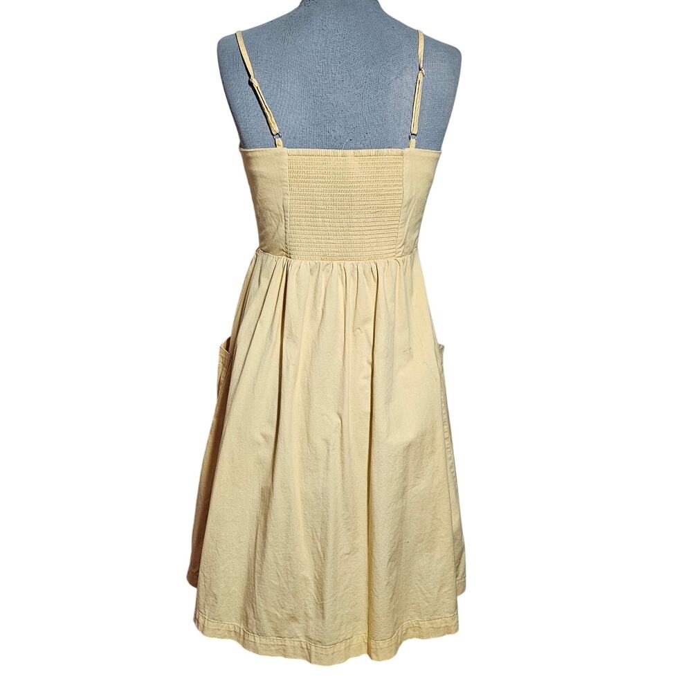 Robin K Heritage Yellow Button-Up Sun Dress Size Small - Picture 2 of 4